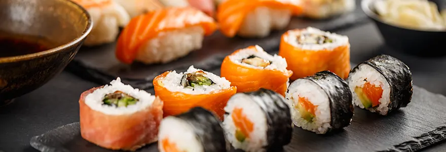 Regalez-vous avec des sushis japonais frais et savoureux